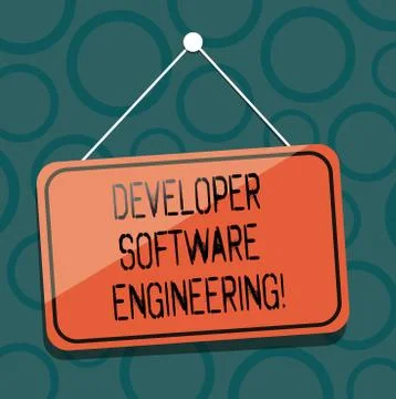 Writing note showing Developer Software Engineering. Business photo showcasing Stock Illustration
