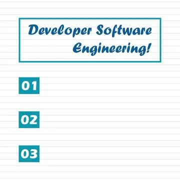 Writing note showing Developer Software Engineering Stock Illustration