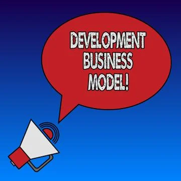 Writing note showing Development Business Model. Business photo showcasing Stock Illustration
