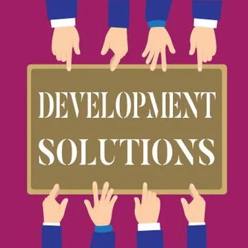 Writing note showing Development Solutions. Business photo showcasing Efficient イラスト素材