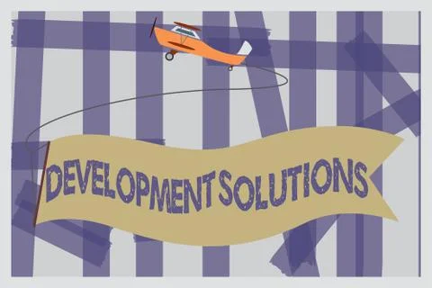 Writing note showing Development Solutions. Business photo showcasing Efficient イラスト素材