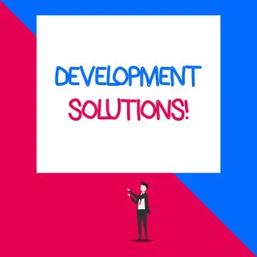 Writing note showing Development Solutions. Business photo showcasing Efficient イラスト素材