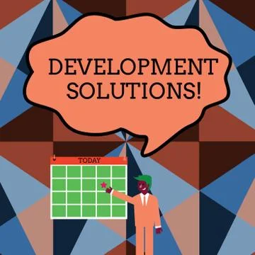 Writing note showing Development Solutions. Business photo showcasing Efficient イラスト素材