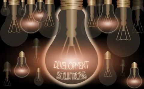 Writing note showing Development Solutions. Business photo showcasing Efficient イラスト素材