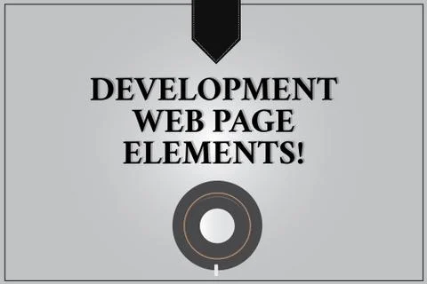 Writing note showing Development Web Page Elements. Business photo showcasing 库存插图