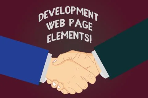 Writing note showing Development Web Page Elements. Business photo showcasing 库存插图