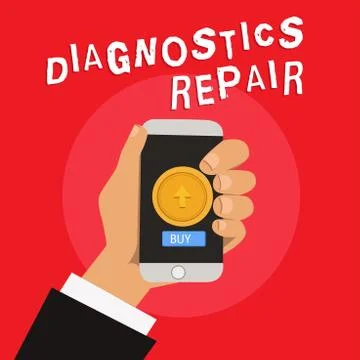 Writing note showing Diagnostics Repair. Business photo showcasing A program or Ilustración de archivo