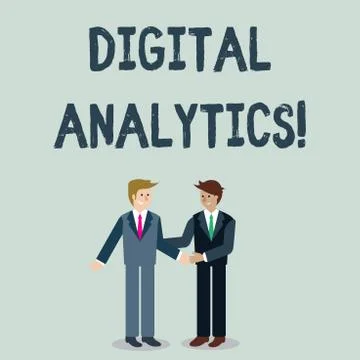 Writing note showing Digital Analytics. Business photo showcasing the analysis Stock Illustration