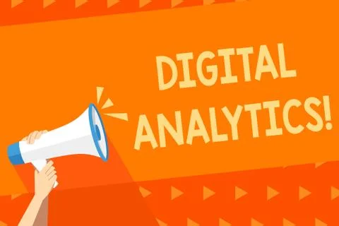 Writing note showing Digital Analytics. Business photo showcasing the analysis Stockillustratie