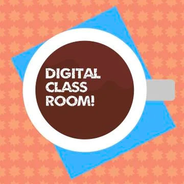 Writing note showing Digital Class Room. Business photo showcasing where student Illustrazione stock