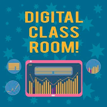 Writing note showing Digital Class Room. Business photo showcasing where student Stock Illustration