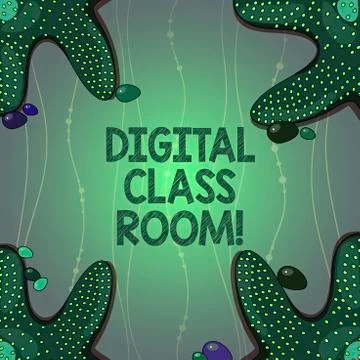 Writing note showing Digital Class Room. Business photo showcasing where student Stock-Illustration