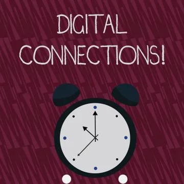 Writing note showing Digital Connections. Business photo showcasing the online Illustration