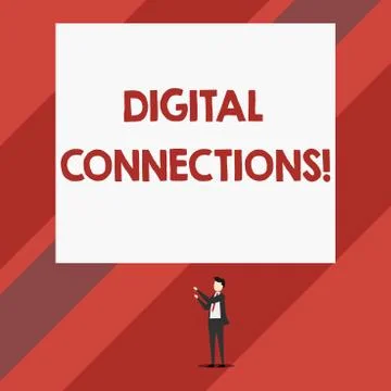 Writing note showing Digital Connections. Business photo showcasing Powerful Stock Illustration