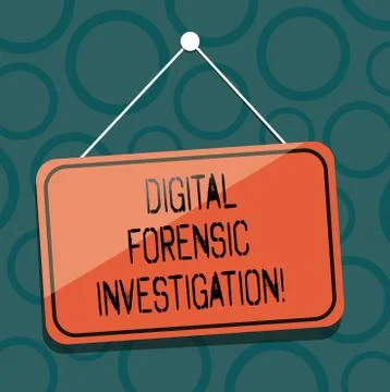 Writing note showing Digital Forensic Investigation. Business photo showcasing Stockillustratie