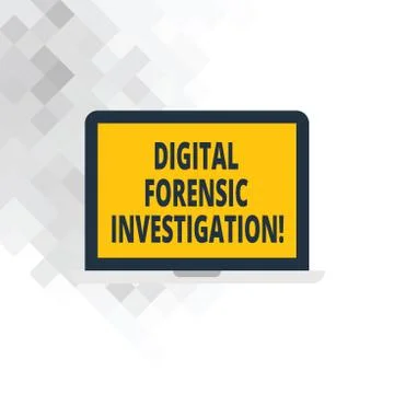 Writing note showing Digital Forensic Investigation. Business photo showcasing Stock Illustration