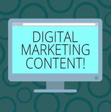 Writing note showing Digital Marketing Content. Business photo showcasing Stock Illustration