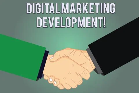 Writing note showing Digital Marketing Development. Business photo showcasing 库存插图