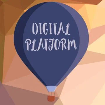Writing note showing  Digital Platform. Business photo showcasing marketin Stock Illustration