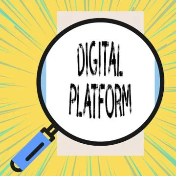 Writing note showing Digital Platform. Business photo showcasing marketing Illustrazione stock