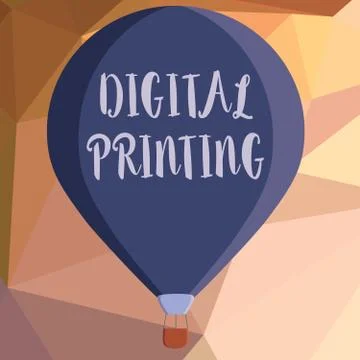Writing note showing  Digital Printing. Business photo showcasing digital base 스톡 일러스트