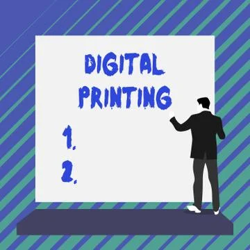 Writing note showing Digital Printing. Business photo showcasing digital based 스톡 일러스트