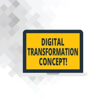 Writing note showing Digital Transformation Concept. Business photo showcasing Stock Illustration
