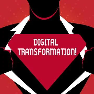 Writing note showing Digital Transformation. Business photo showcasing includ イラスト素材