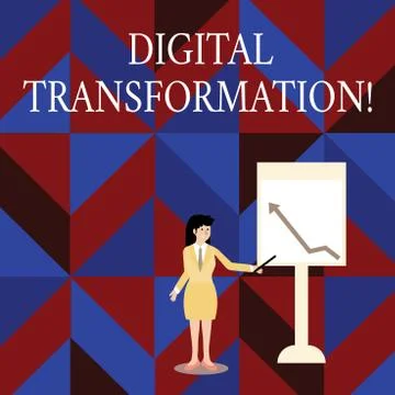Writing note showing Digital Transformation. Business photo showcasing includ Stock Illustration