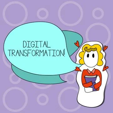 Writing note showing Digital Transformation. Business photo showcasing includ イラスト素材
