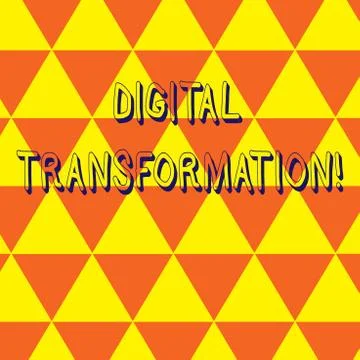 Writing note showing Digital Transformation. Business photo showcasing includ 库存插图