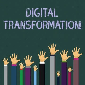 Writing note showing Digital Transformation. Business photo showcasing includ Stock Illustration