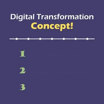 Writing note showing Digital Transformation Concept 스톡 일러스트