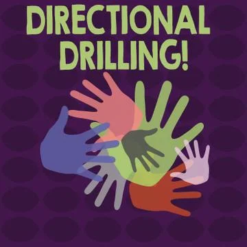 Writing note showing Directional Drilling. Business photo showcasing drilling Stock Illustration