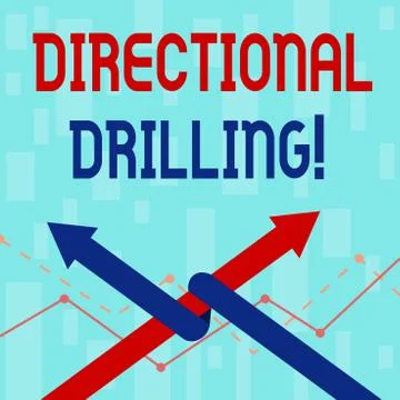 Writing note showing Directional Drilling. Business photo showcasing drilling Stock Illustration