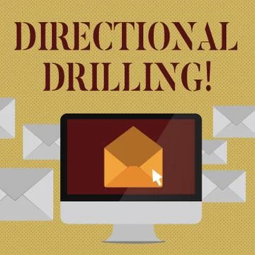 Writing note showing Directional Drilling. Business photo showcasing drilling Stock Illustration