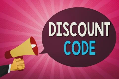 Writing note showing Discount Code. Business photo showcasing to reduce the Stock Illustration