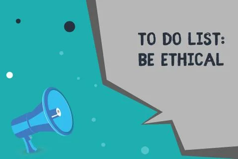 Writing note showing To Do List Be Ethical. Business photo showcasing plan or Illustrazione stock