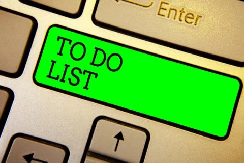 Writing note showing To Do List. Business photo showcasing A structure that Foto stock