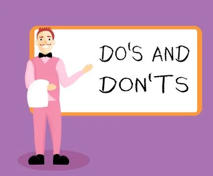 Writing note showing Do s is And Don t nots. Business photo showcasing Stock Illustration