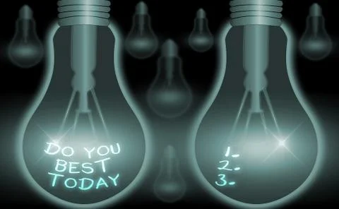 Writing note showing Do You Best Today. Business photo showcasing take efforts Stock Illustration