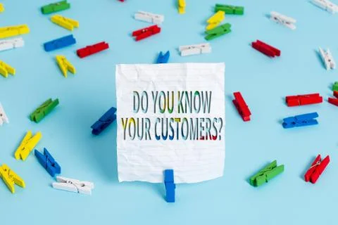 Writing note showing Do You Know Your Customers question. Business photo Stock Photos