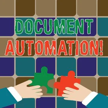 Writing note showing Document Automation. Business photo showcasing workflows Illustrazione stock