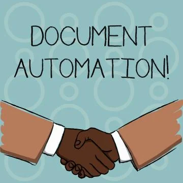 Writing note showing Document Automation. Business photo showcasing workflows Illustrazione stock
