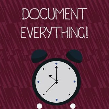 Writing note showing Document Everything. Business photo showcasing computer Stock Illustration