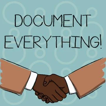 Writing note showing Document Everything. Business photo showcasing computer Stock Illustration