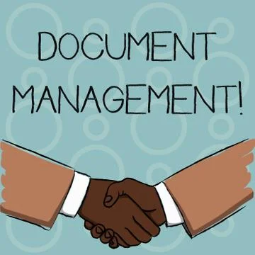 Writing note showing Document Management. Business photo showcasing Computerized Stock Illustration