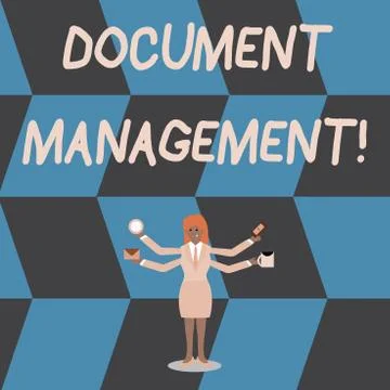 Writing note showing Document Management. Business photo showcasing Computerized Illustrazione stock