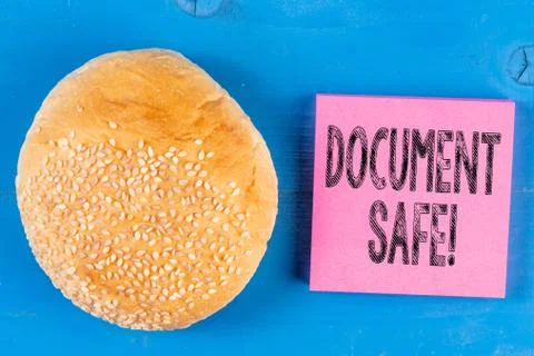 Writing note showing Document Safe. Business photo showcasing keep your 스톡 사진