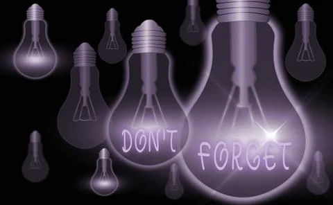 Writing note showing Dont Forget. Business photo showcasing used to remind Stock Illustration